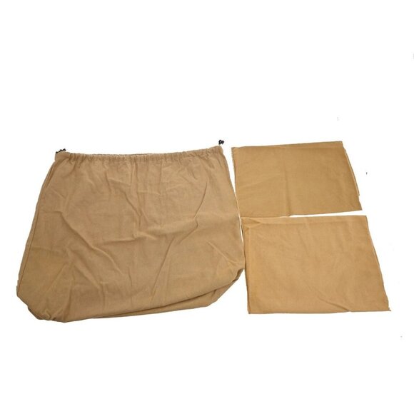 LOUIS VUITTON Logo 10 Set Dust Bag Drawstring Canvas Cotton Beige Brown - Picture 6 of 16